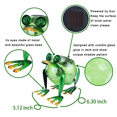 Solar Lantern Outdoor Decorative Waterproof LED Solar Lights Frog Tabletop Lamp for Outdoor Patio Garden