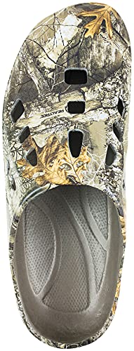 Realtree Men's Camouflage Clog Slip-on Shoe, Camo Print Clogs,Indoor Outdoor Clogs,Men's Size 8 to 13 / Women's Size 10 to 15