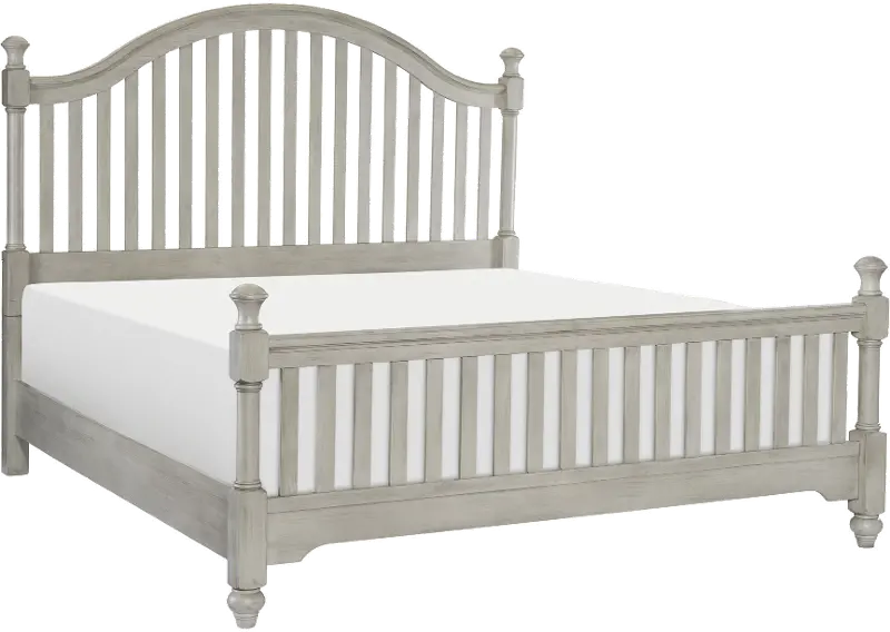 Mystic Hills Light Gray Queen Bed