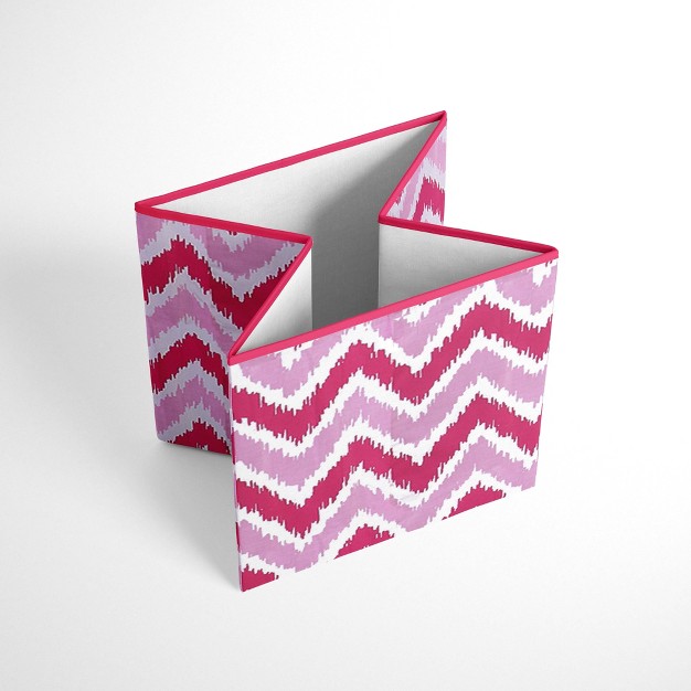 Bacati Mixnmatch Pink Zigzag Storage Box Small