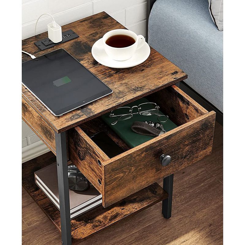 BreeBe Nightstand with Charging Outlets