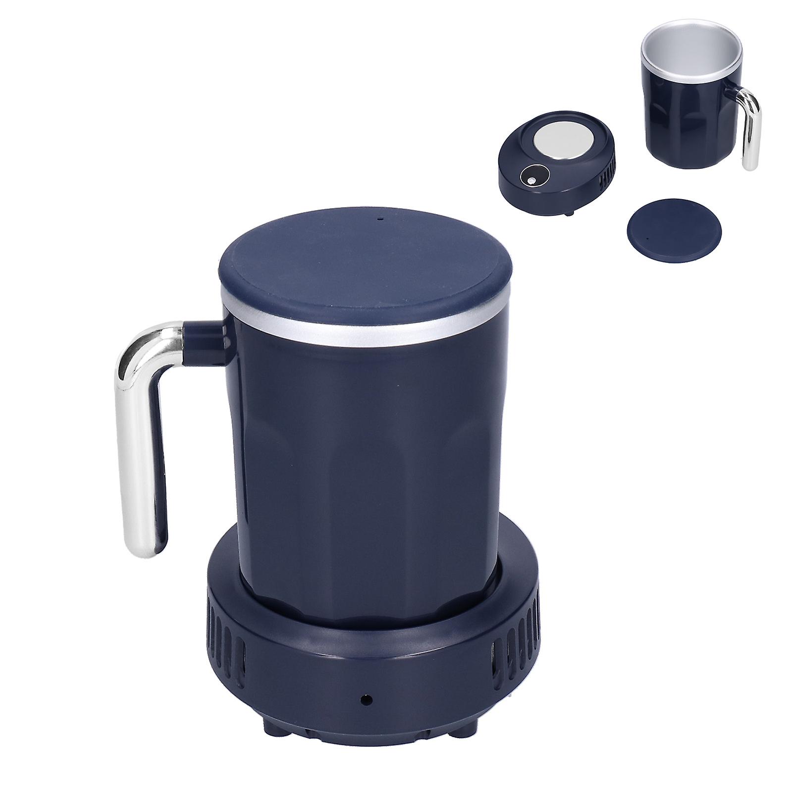 Smart Temperature Control Cup Dual-purpose Desktop Coffee Beverage Fast Cold Heating Cup For Office Us 100-240vnavy Blue