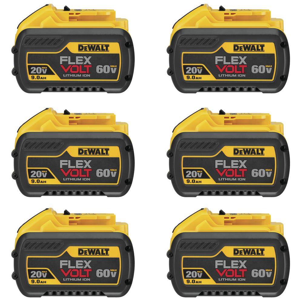 DW FLEXVOLT 20V60V MAX Lithium-Ion 9.0Ah Battery Pack (6-Pack) DCB609-6