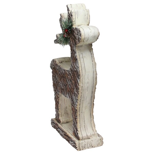 Rustic Woodland Reindeer Statue Christmas Figure