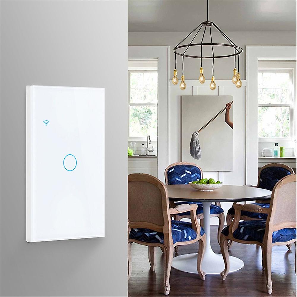 Aubess Wifi Us Smart Switch 1/2/3/4 Gang Light Switch Wall Switch Tuya Smart Life App Control