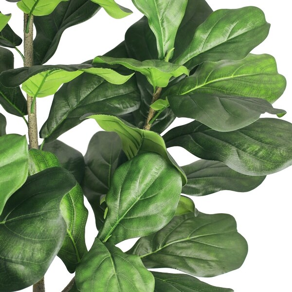 6ft Artificial Fiddle Leaf Fig Tree Plant in Black Pot