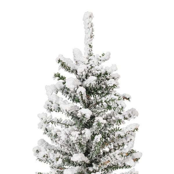 Vickerman 12 flocked Mini Pine Artificial Christmas tree，Set of 3