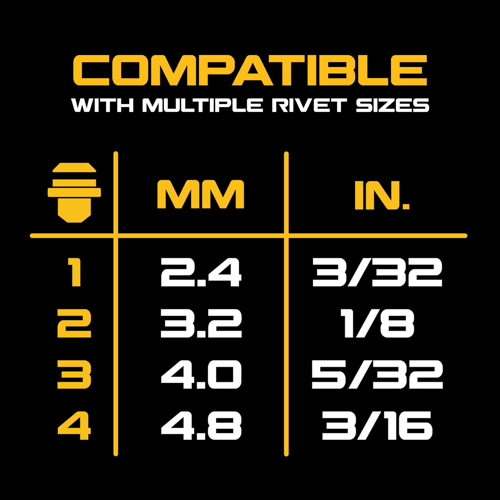 Dewalt DCF403B Dewalt 20 V MAX XR Brushless Cordless 3/16 in. Rivet Tools