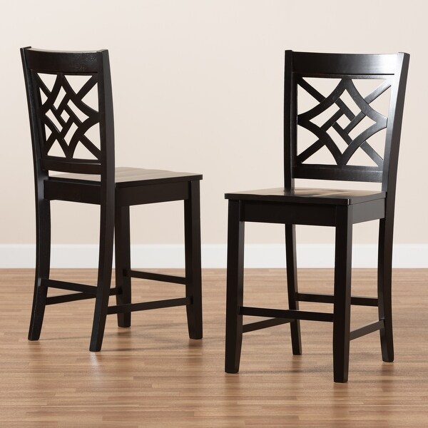 Nicolette Modern and Contemporary 2-Piece Counter Stool Set