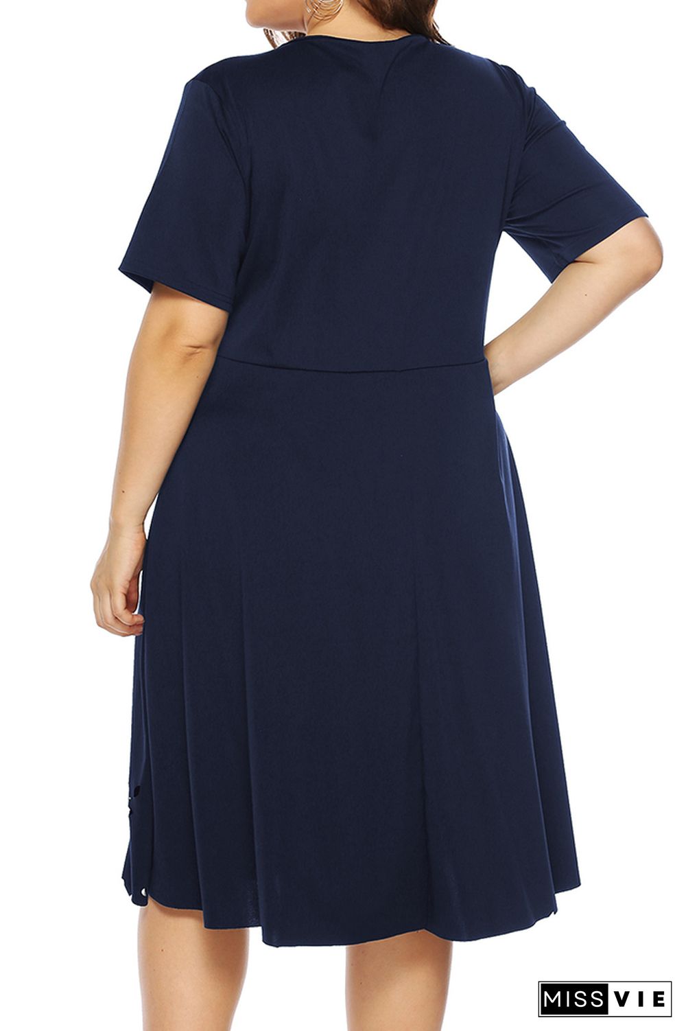 Plus Size High Waist Hollow Out Dress Wholesale