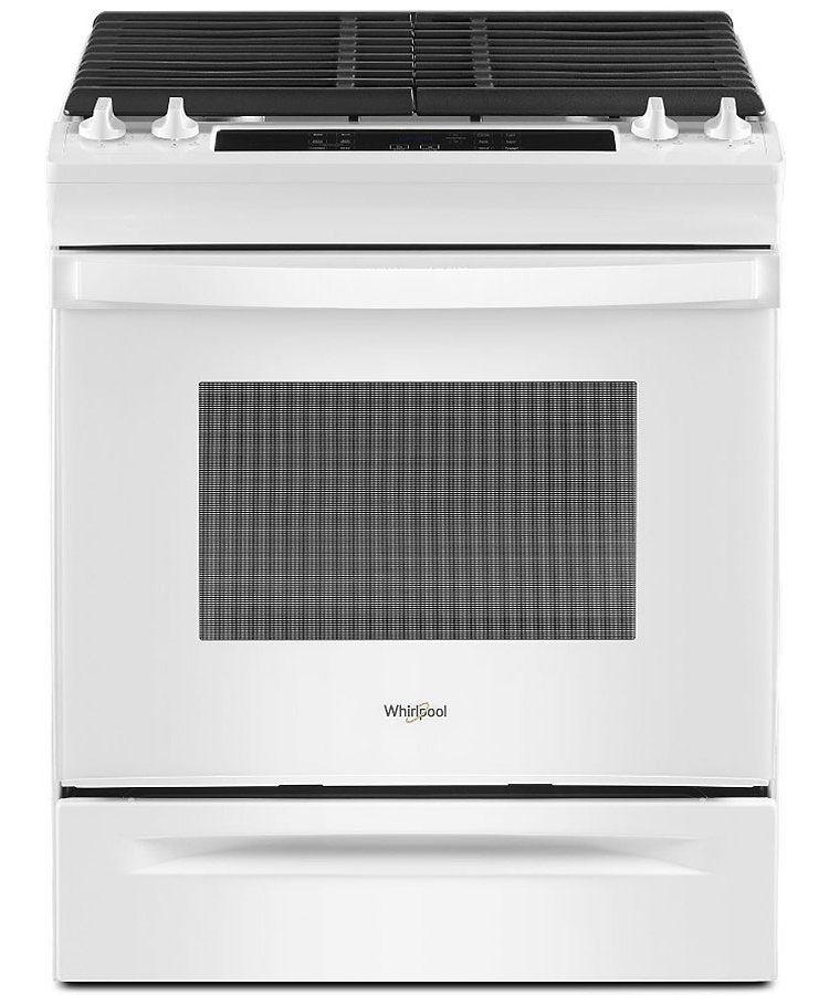 Whirlpool ADA 5 Cu. Ft. White Gas Range With Frozen Bake Technology