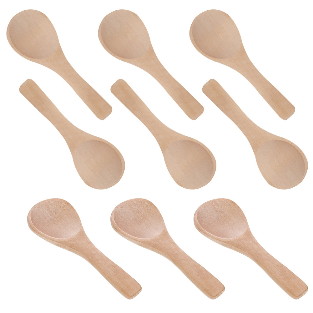 30 Pcs Mini Nature Wooden Spoons Wood Honey Teaspoon Cooking Condiments Spoons Wooden Kitchen Tool