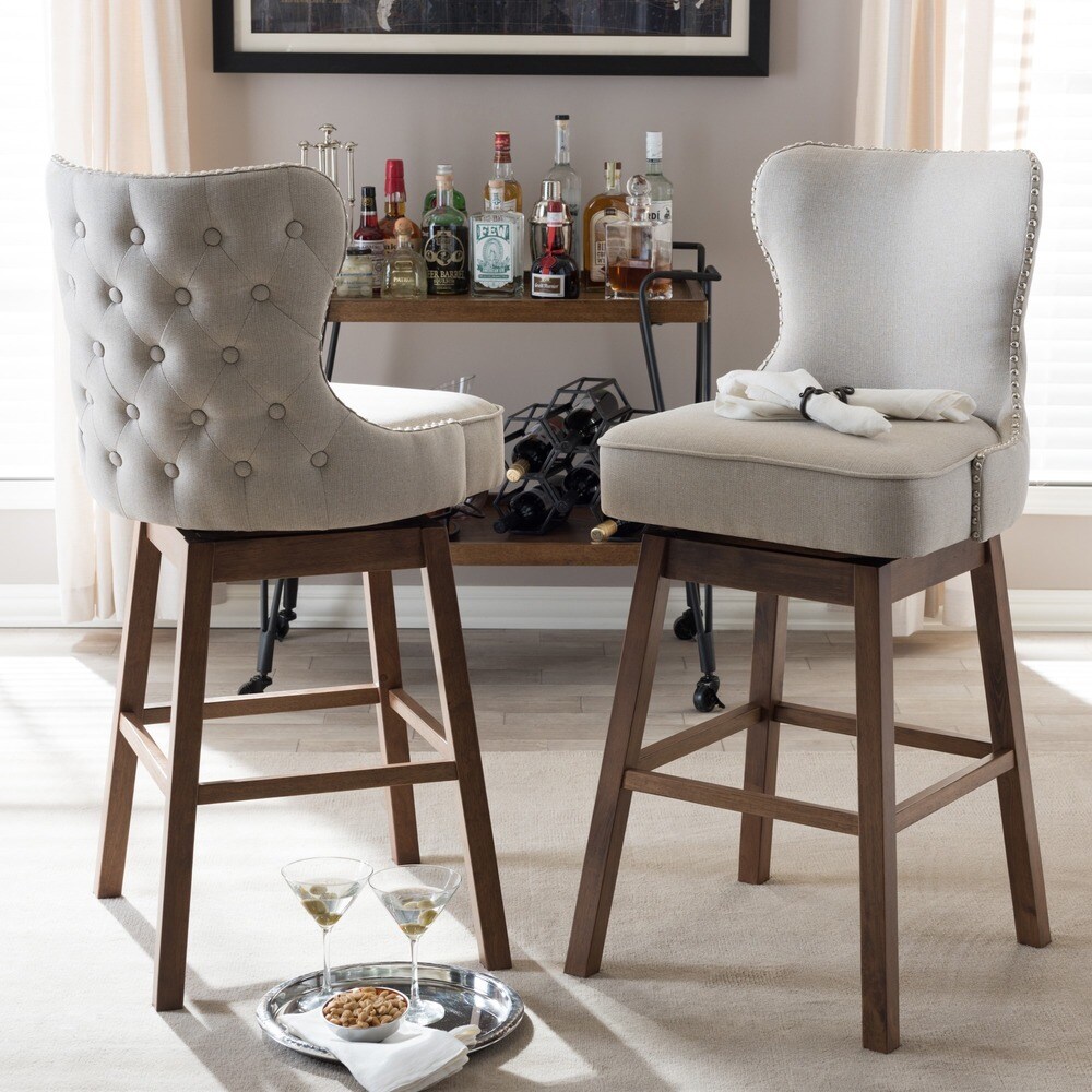 Gradisca Modern and Contemporary 2 Piece Swivel Bar Stool Set