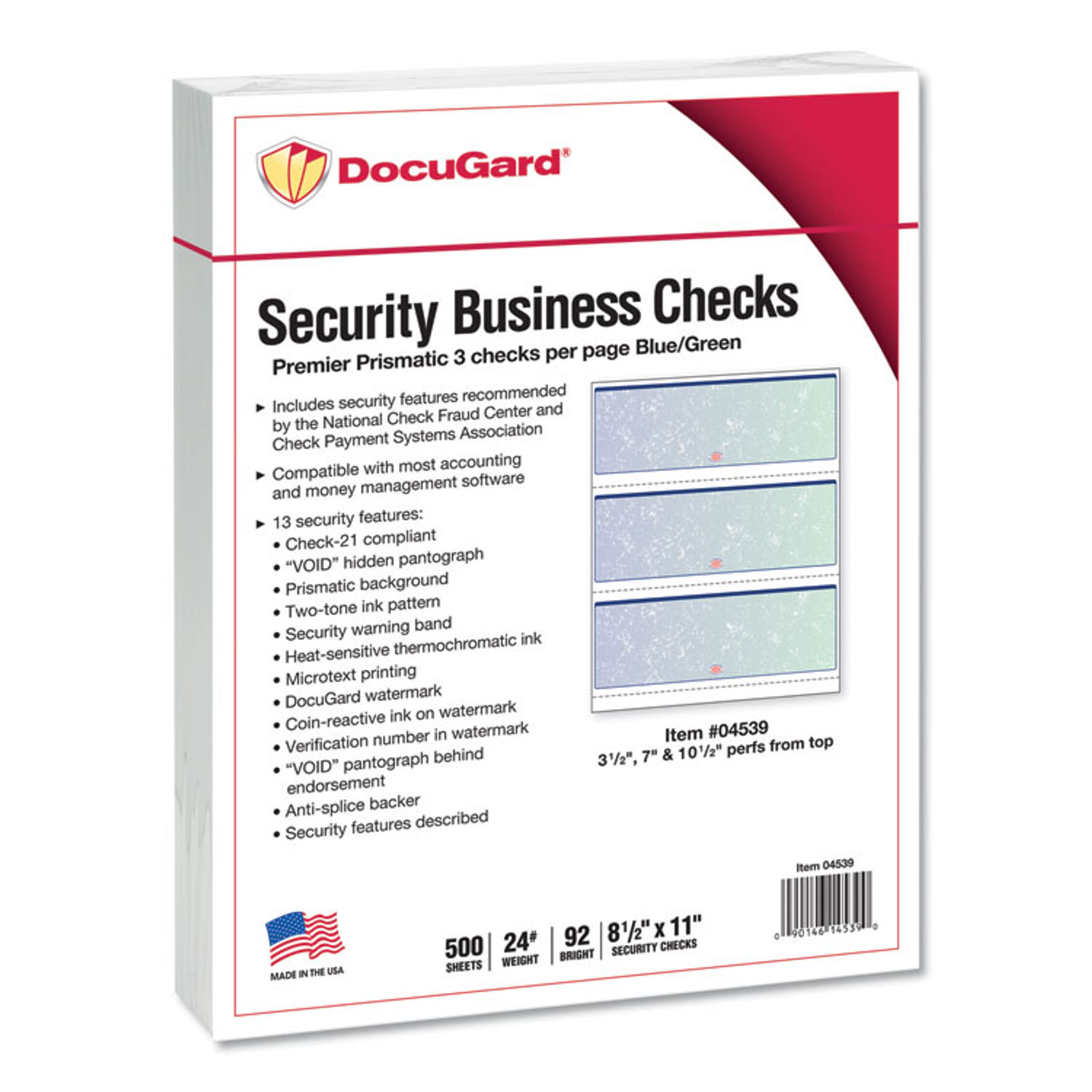 Premier Prismatic Check by DocuGardandtrade; PRB04539RM