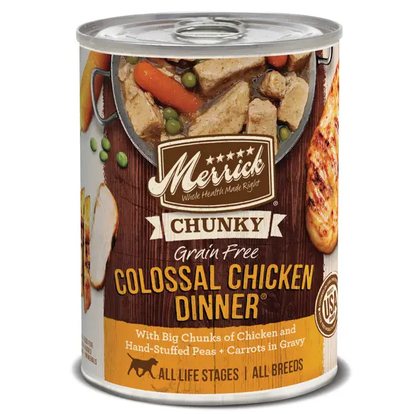 Merrick 12.7 oz Colossal Chicken Chunky Dinner Dog Food