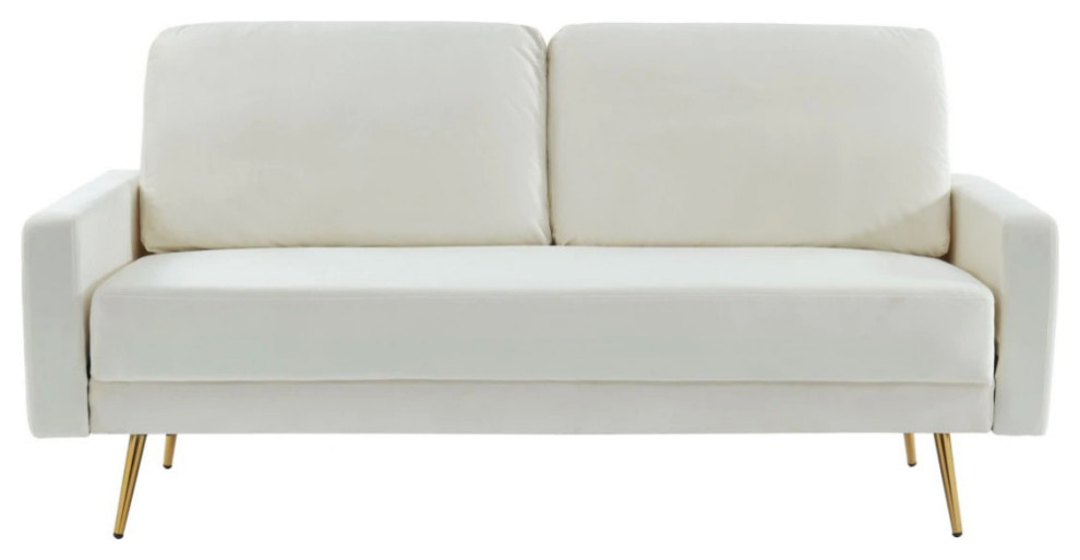 Knox Modern Beige Fabric Sofa   Midcentury   Sofas   by V.S.D Furniture  Houzz