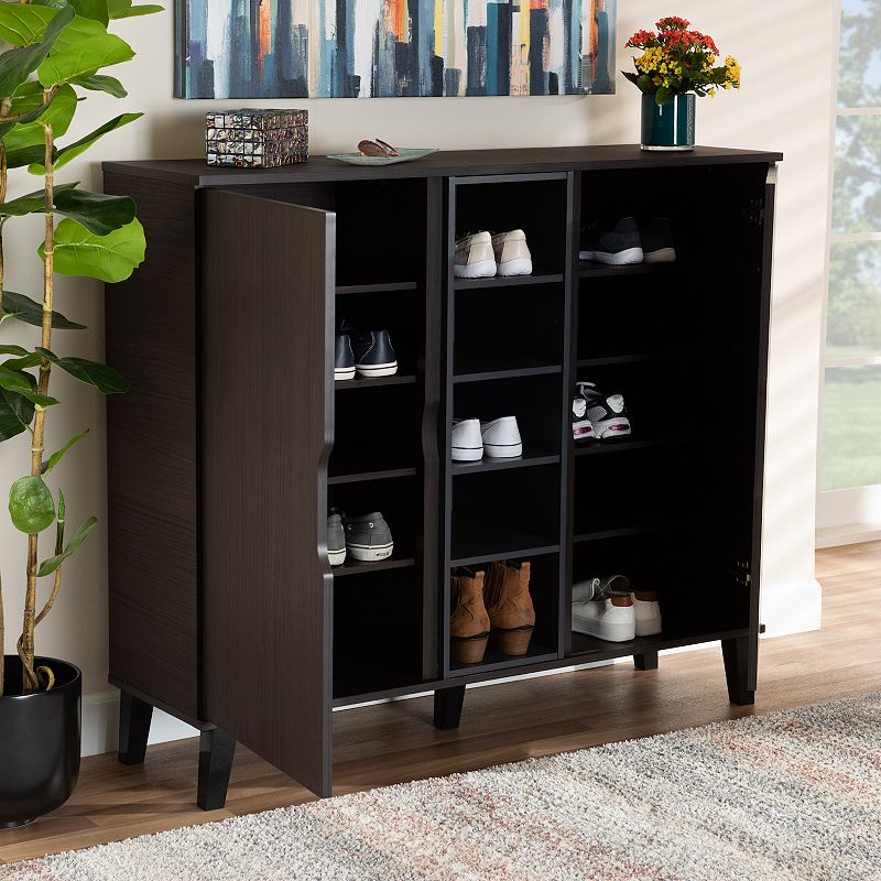 Baxton Studio Idina 2-Door Shoe Cabinet