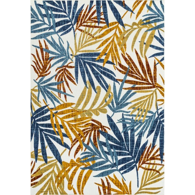 Nuloom Flor Multi Tropical Leaves Indoor outdoor Patio Area Rug