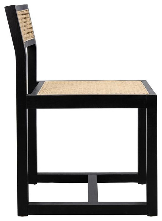 Alicia Cane Dining Chair  Set of 2  Black/Natural   Tropical   Dining Chairs   by V.S.D Furniture  Houzz