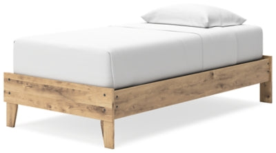 Signature Design by Ashley Larstin Rustic Platform Bed, Twin, Brown