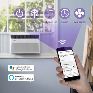 EQK SMART 250 sq. ft. 6000 BTU Window Air Conditioner 115-Volt with Wi-Fi and Voice Control ENERGY STAR in White EARC6RSE1H