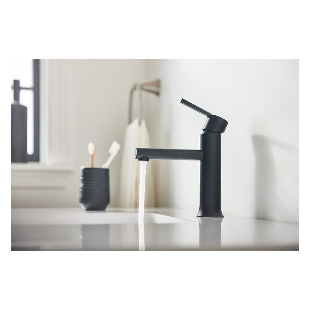 Moen Arlys Bathroom Faucet Black 1 Handle Low Arc Low Profile ;