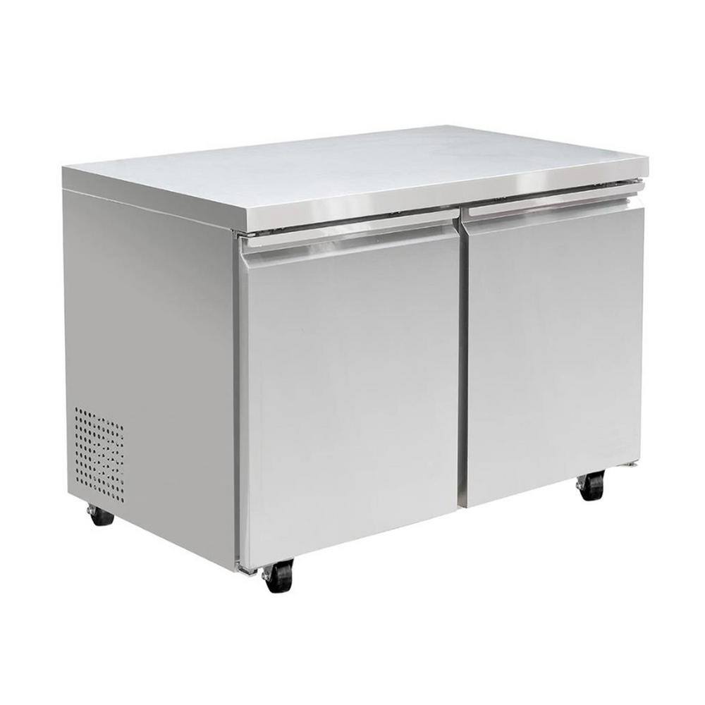 Cooler Depot 48 in. W 12 cu. ft. AutoCycle Defrost Commercial Undercounter Upright Freezer in Stainless DXXTUC48F