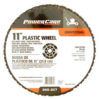 Powercare 11 in. x 1.75 in. Universal Plastic Wheel for Lawn Mowers 490-325-H019