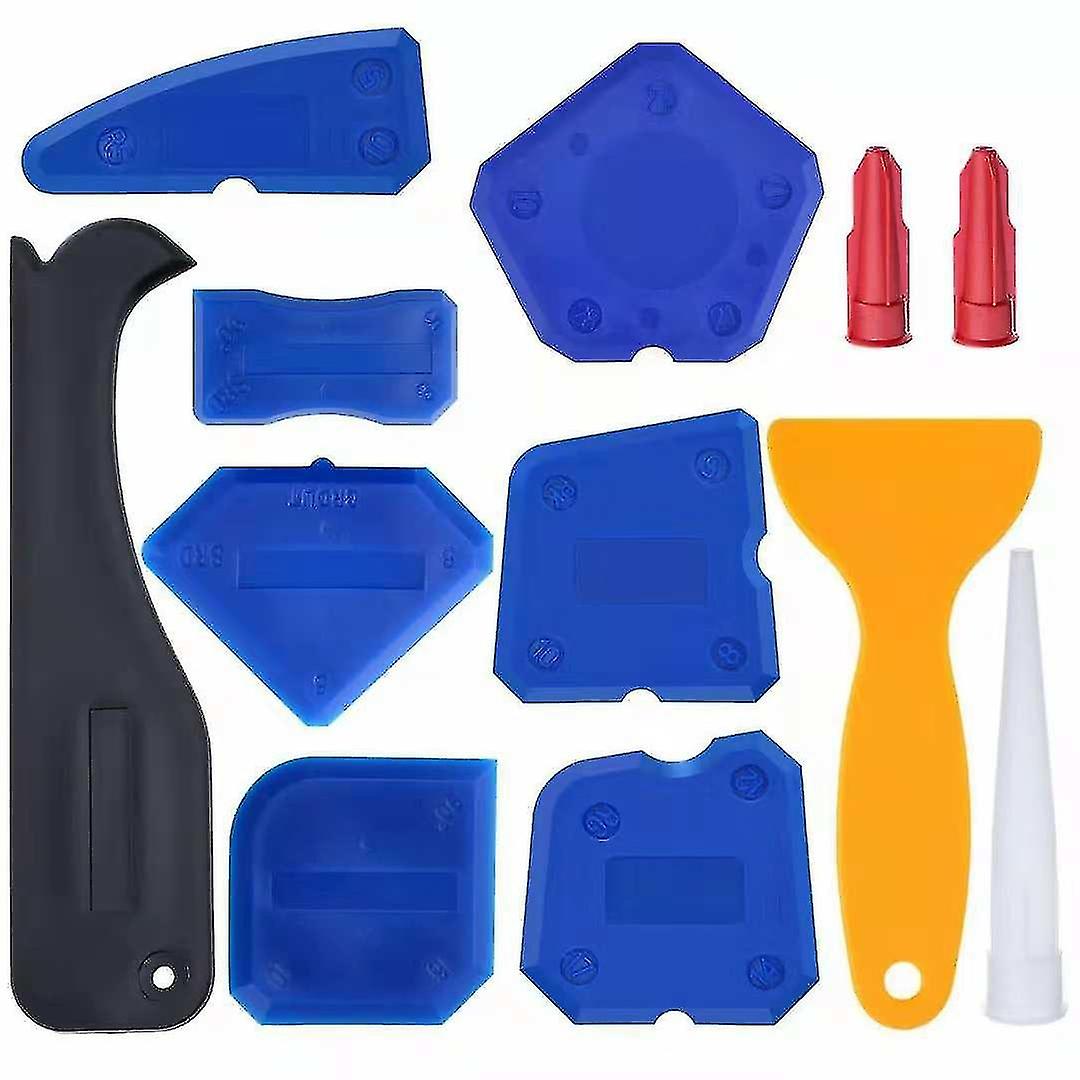 12 Pcs Caulking Tool Silicone Sealant Finishing Tool Grout Scraper Caulk Remover And Caulk Nozzle An