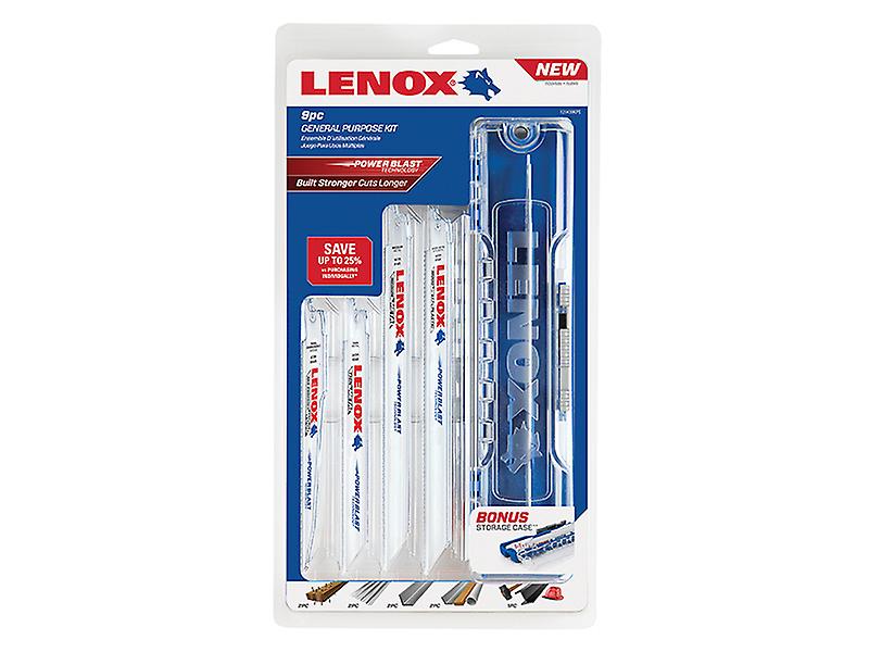 LENOX General-Purpose Reciprocating Saw Blade Kit， 9 Piece