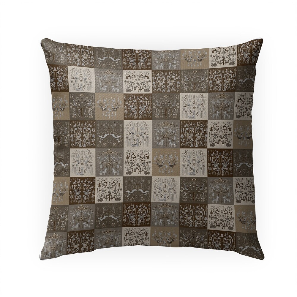 SCANDINAVIAN PATCHWORK NEUTRAL IndoorOutdoor Pillow By Kavka Designs