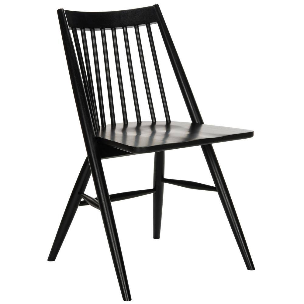 SAFAVIEH Wren Black 19 in. Dining Chair (Set of 2) DCH1000A-SET2