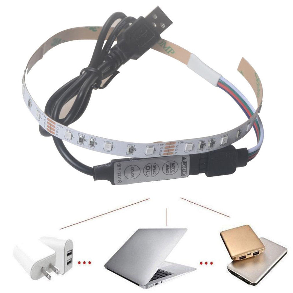 USB 5V 2835 12SMD 20CM RGB LED Strip Light Bar TV Back Lighting Kit Led lights for bedroom outdoor floor lamp pendant DIY Wedding Party Bedroom Terrace(Multicolor)