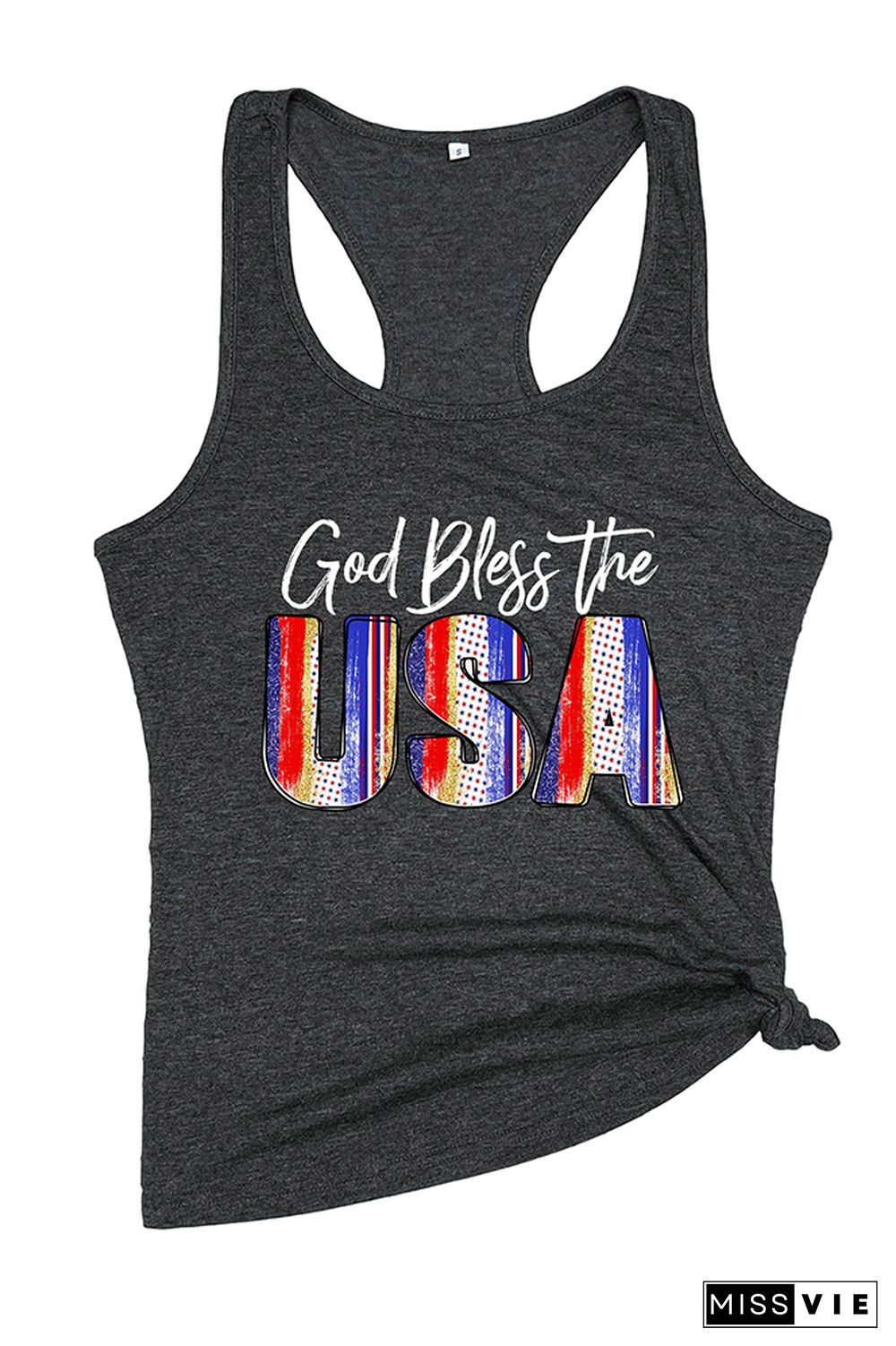 God Bless The USA Printed Sleeveless Tank Top Wholesale