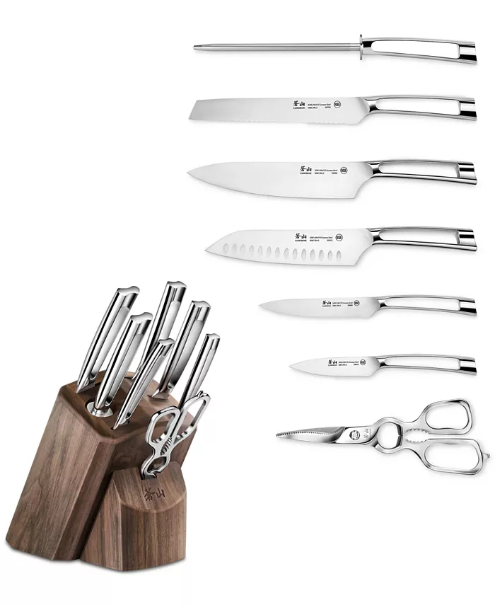 Cangshan N1 Series German Steel Forged 8-Pc. Knife and Walnut Block Set