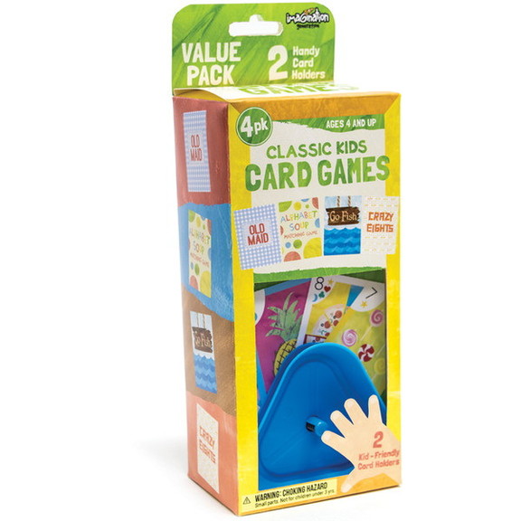 Brybelly 4 Classic Kids Cards Games and 2 Card Hol...