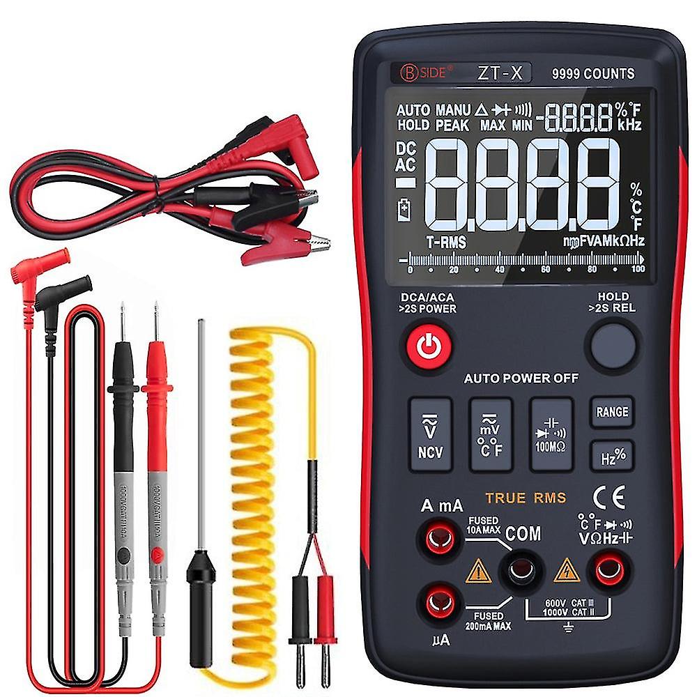 Digital Multimeter 102a T-rms Auto Range Ebtn Dc Ac Voltmeter Ammeter Capacitor Ohm Hz Ncv Tester Better Than Q1