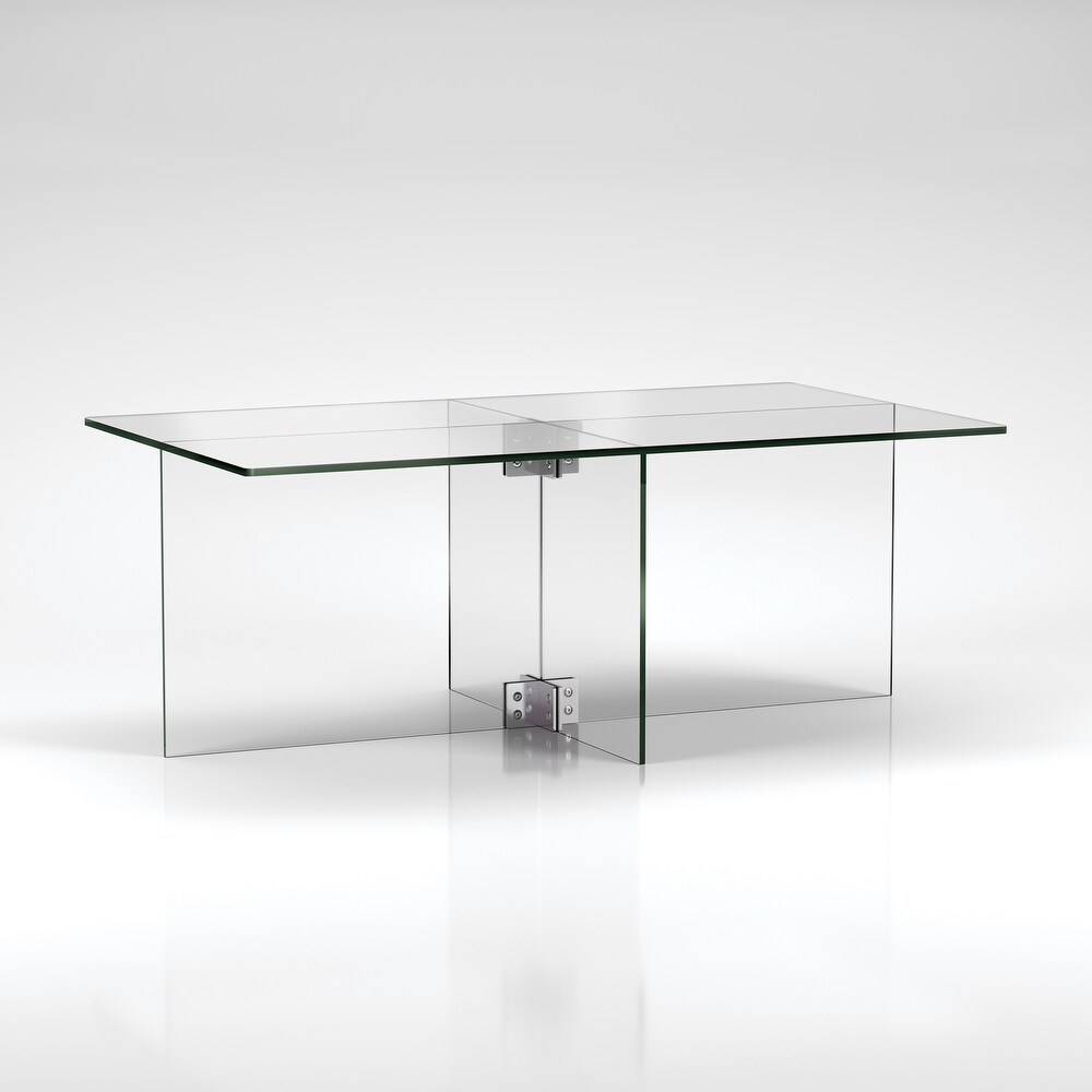 Silver Orchid Carlisle Glass Coffee Table