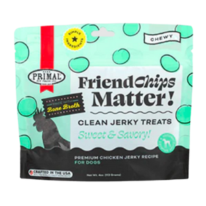 Primal Friendchips Matter Jerky Chicken Chips Dog Treats 4 oz