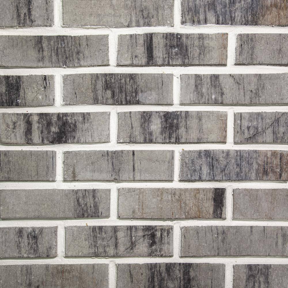 Z-BRICK 8 in. x 2.25 in. x 0.44 in. Concrete Americana Liberty Gray Thin Brick Veneer ZC017205