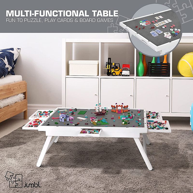 Jumbl 1000 Piece Puzzle Board， 23” x 31” Wooden Jigsaw Puzzle Table Board