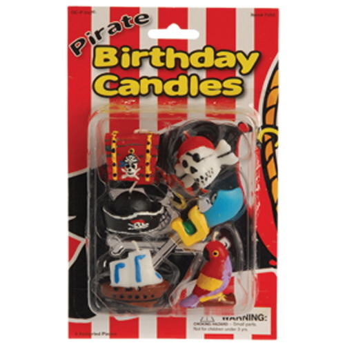 U.S. Toy TU55 Pirate Birthday Cake Candles 6 Pcs