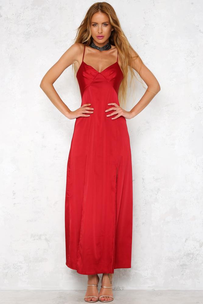 Heavenly Dream Maxi Dress Wine