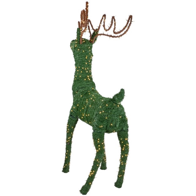 Northlight Lighted Commercial Standing Topiary Reindeer Outdoor Christmas Decoration 6 5 x27 Warm White Led Lights