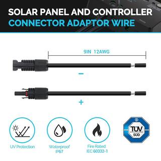 Renogy 400-Watt 12-Volt Monocrystalline Solar Bundle Kit with 30 Amp Negative Ground Charge Controller RNG-KIT-BUNDLE400D-WND30