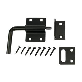 Everbilt 5 in. Black Heavy Duty Gate Slide Bolt Latch 20514