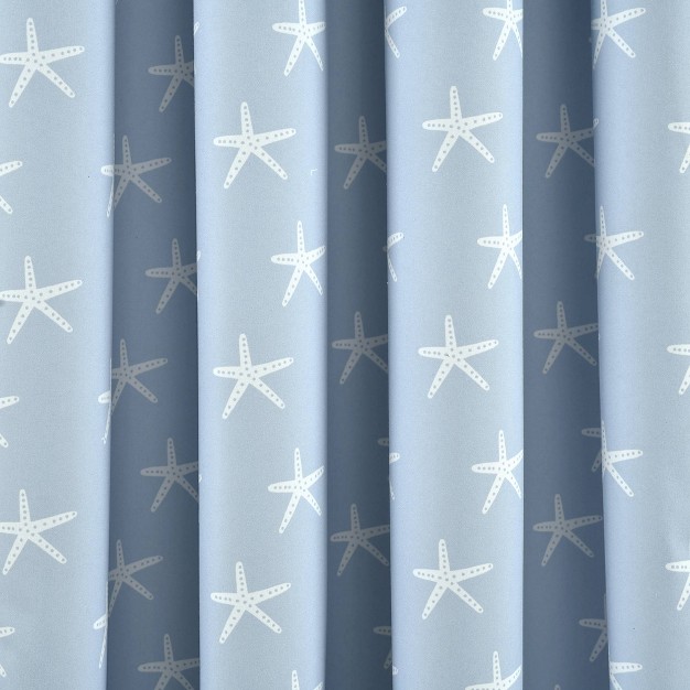 Seaside Starfish Blackout Window Curtain Panel Blue Lush D cor