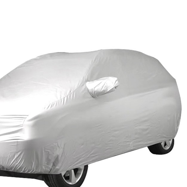 Unique Bargains Car Cover Waterproof Sun Snow Dust Rain Resistant Protection Size Xl Silver Tone