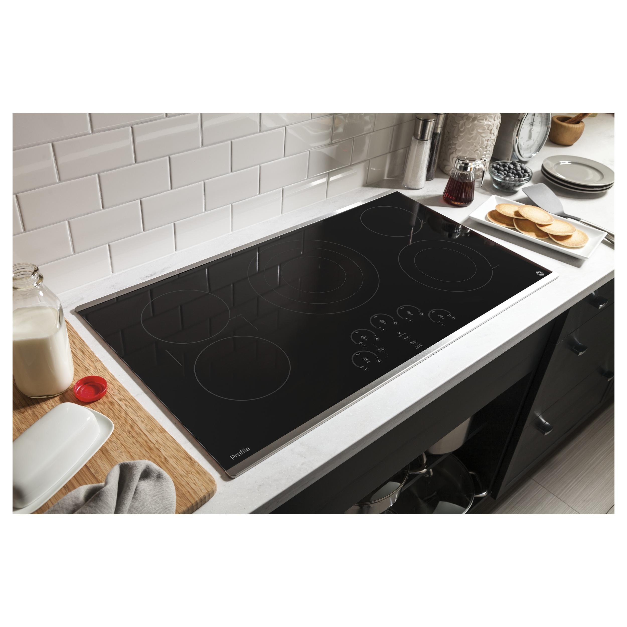 GE Profile 36-inch Built-In Electric Cooktop PP9036SJSS