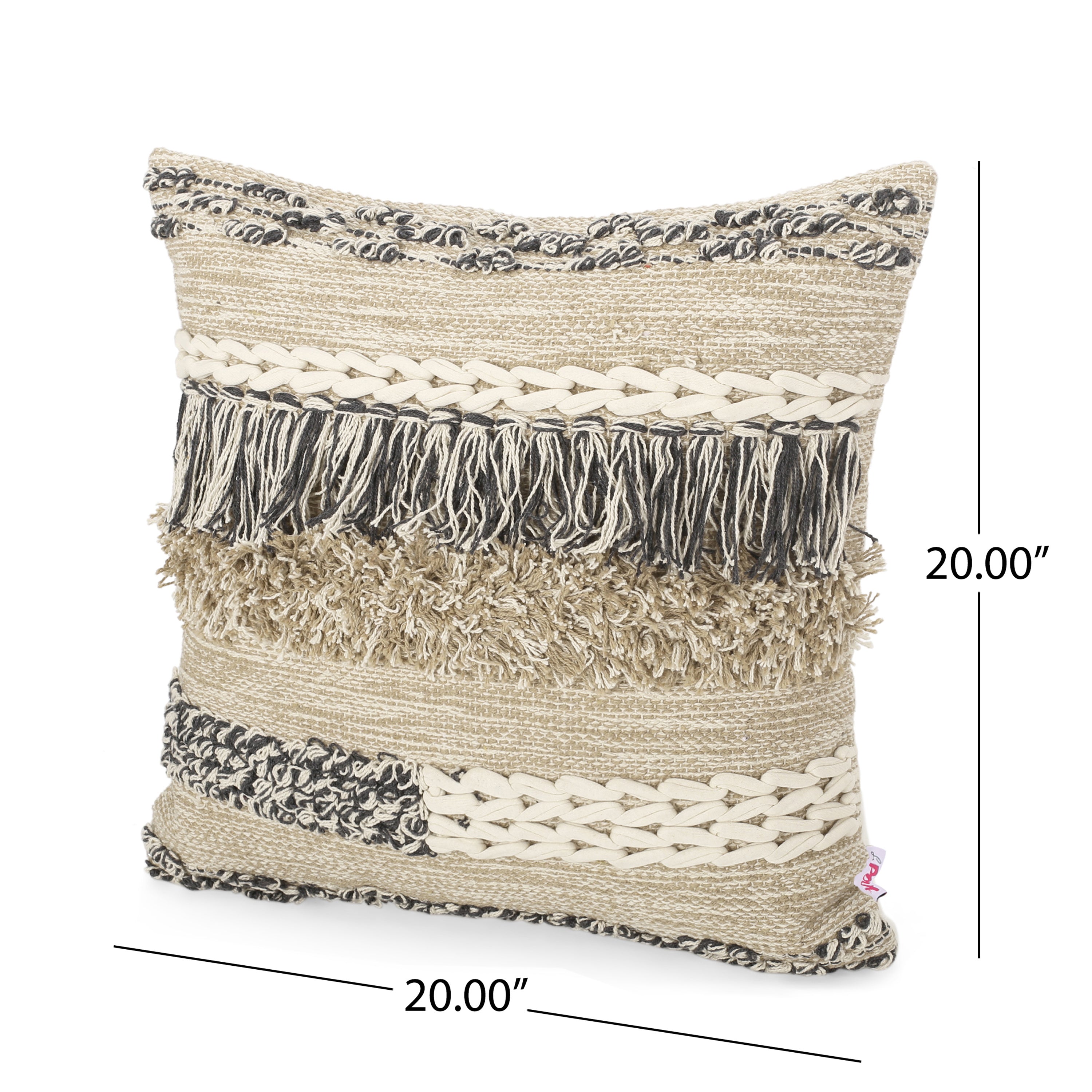 Ellana Hand-Loomed Boho Throw Pillow